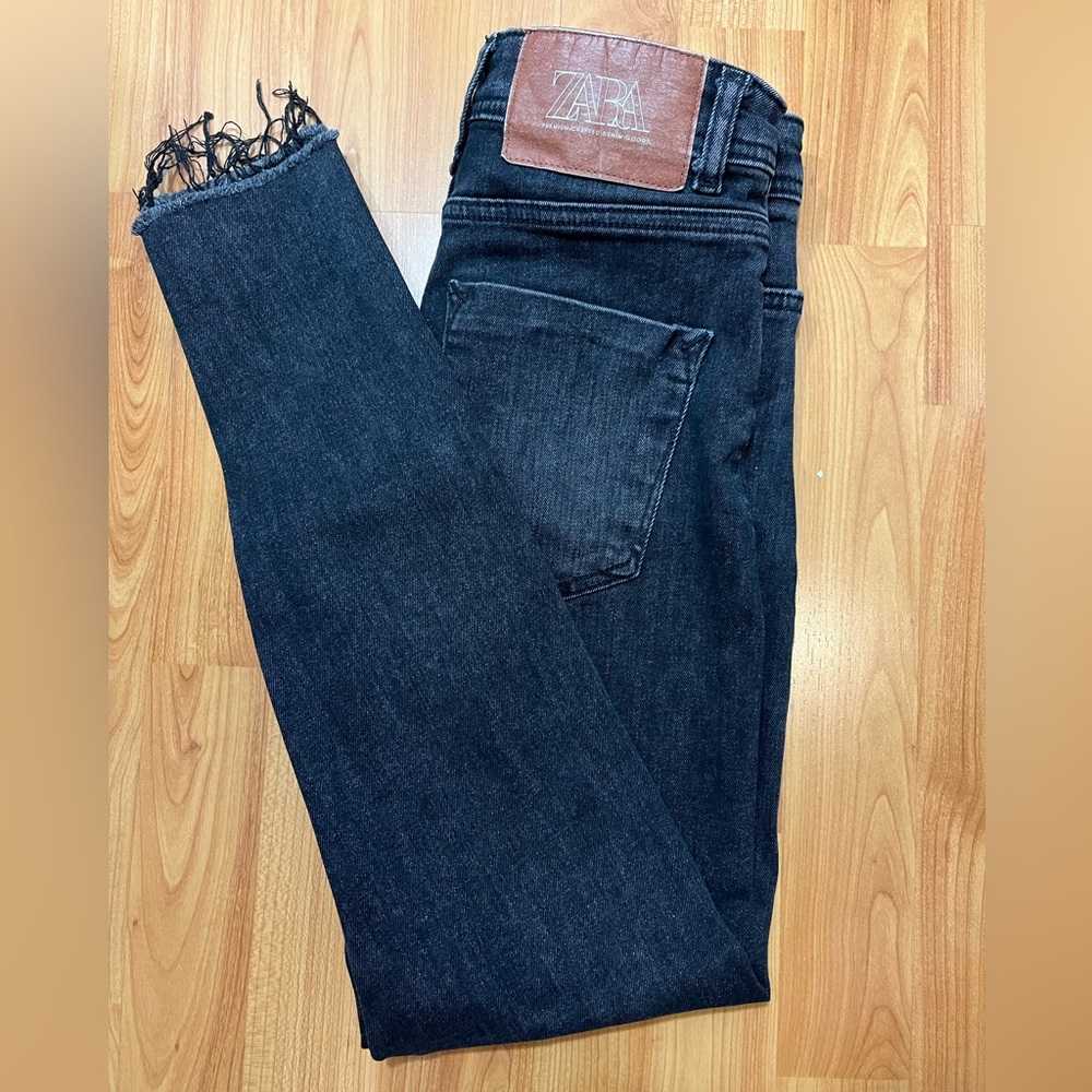 Zara black high rise skinny jeans